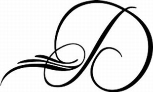 pinstriping letter D